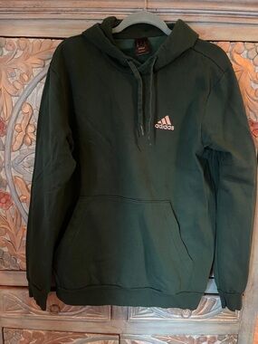 adidas boys  Dark Green Crewneck Hoodie